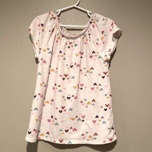 Cat & Jack Heart Pattern Short Sleeve Top